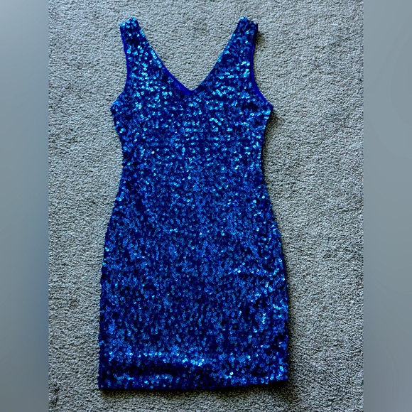 Sequin bodycon stretchy mini dress - Picture 1 of 2